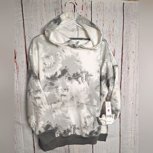 NWT Just Be Gray and White Tye Dye sweatshirt size Small